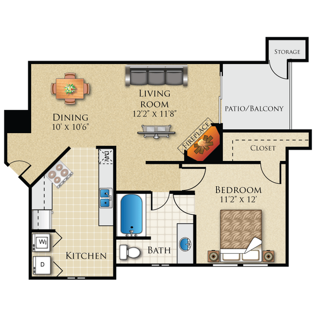 Plan A-5 1022 floor plan